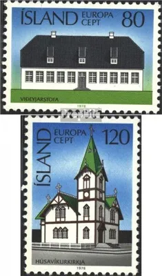 Produktbild von Briefmarken Island 1978 Mi 530-531 (kompl.Ausg.) postfrisch Baudenkmäler