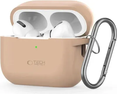 Produktbild von Tech-Protect Silikonhülle für Apple AirPods Pro 1, 2 - Beige