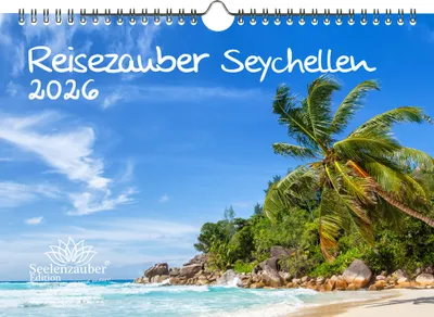 Produktbild von Reisezauber Seychellen DIN A4 Kalender für 2026 Urlaub Reise Strand Meer - Seelenzauber
