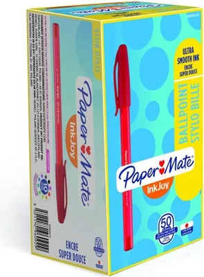 Image de PAPER MATE Kugelschreiber InkJoy 100 Kappe M Rot 50 Stück