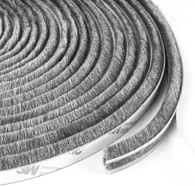 Immagine prodotto di Guarnizione per porte con setole, efficace, nera, per porte