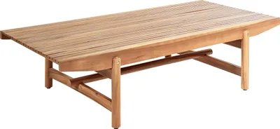 Obrázok produktu pre BELIANI Záhradný konferenčný stolík svetlé akáciové drevo 145 x 79 cm moderný rustikálny štýl exteriér terasa balkón