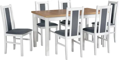 Image de Ensemble de salle à manger 6x "Bos 14" chaises + "Alba 2" table