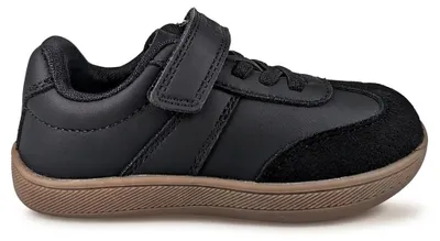 Produktbild von Kinder Barefoot Turnschuhe Klettverschluss Leder Sneaker in Schwarz Gr.23