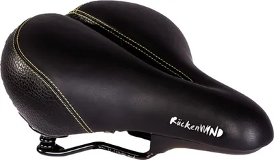 Produktbild von P&P Pro Cycling Bequemsattel Rückenwind 803 schwarz/gelb, Unisex, 265x210mm, ca.700g