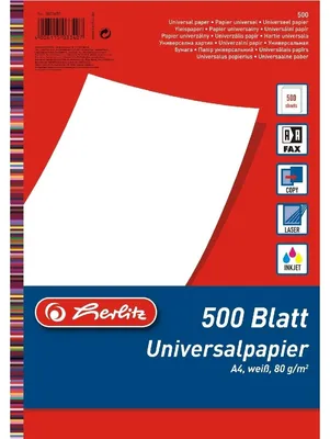 Image de Papier universel Herlitz A4 80g 500feuilles blanc