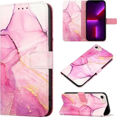 Produktbild von König Design Hülle kompatibel mit Apple iPhone 7 / 8 / SE 2020 / 2022 Kunstleder Handyhülle - Handy Case Motiv 1
