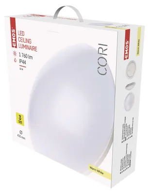 LED Deckenleuchte Cori, rund, weiss 22W warm w., IP44