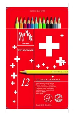 Produktbild von Caran d-Ache Swisscolor Aquarel 12's
