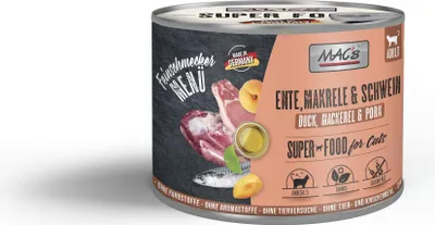 Produktbild von MAC's CAT - Feinschmecker Dose 6x200g | Ente, Makrele & Schwein