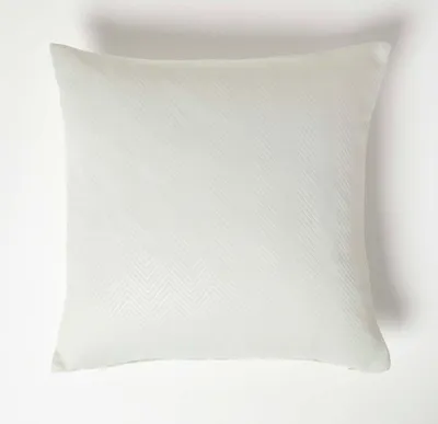 Obrázek produktu pro HOMESCAPES povlak na polštář s klikatým vzorem, krémový, 45 x 45 cm
