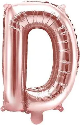 Obrázok produktu pre Balónik ružové zlato 35 cm písmeno D