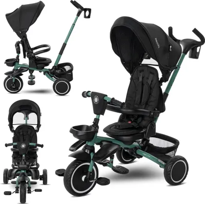 Produktbild von Lorelli Freccia 5-in-1 Dreirad – klappbar, 360° Sitz, Schiebestange, Verdeck, EVA-Räder, Free-Wheel, ab 9 Monaten bis 5 Jahre, bis 22 kg