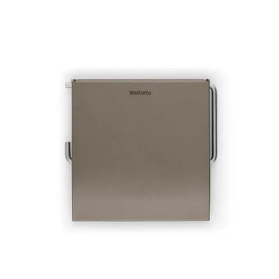 Immagine prodotto di Brabantia Toilettenpapierhalter ReNew, Klopapierhalter, WC-Rollenhalter, Stahl, Platinum, 477300