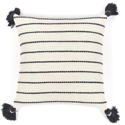 Immagine prodotto di Cuscino decorativo con frangia DOTTED LINE, cotone, 45 x 45 cm