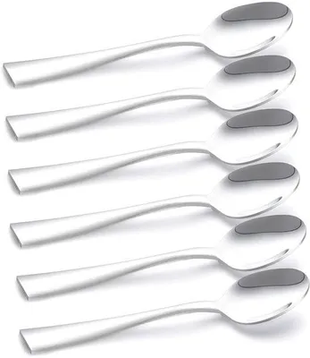 Produktbild von Ibenzoa® Edelstahl-Kaffeelöffel 6er-Set – 13,5 cm, 3 mm, 31 g/St., hochglanzpoliert, , spülmaschinenfest, für Kaffee & Dessert