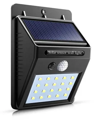 Produktbild von LED Solar Wandlampe Bewegungsmelder Garten 20 LED Dauerlicht Außen Wandlampe
