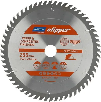 Produktbild von NORTON KREISSÄGE 250 mm x 30 mm x 60z HOLZ & VERBUNDWERKSTOFFE ATB (3,2 / 2,2)