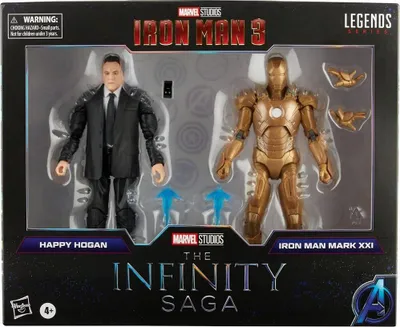 Produktbild von Hasbro The Infinity Saga Marvel Legends Actionfiguren 2-Pack 2021 Happy Hogan & Iron Man (Iron Man 3) 15 cm HASF0191