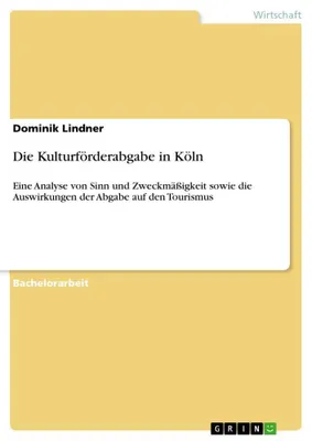 Produktbild von Die Kulturförderabgabe in Köln