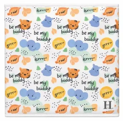 Produktbild von Prendi Home Aufbewahrungsbox 30x30x30 cm faltbar – Kinderzimmer Stoffbox Motiv Dschungel Print
