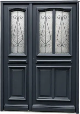 Image de Porte d'entree Bois Tiercee Mathilde RAL7016, H215 x L140 p, droit Cotes Tableau