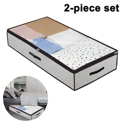Produktbild von 2er Pack Unterbettkommode 100*50*18cm | Unterbettbox | Unterbett Aufbewahrung