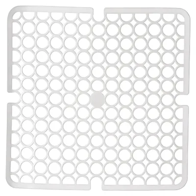 Produktbild von SPÜLBECKEN Einlage 28x28cm eckig Spülbeckenmatte Spülbeckeneinlage Spülmatte Abtropfmatte Matte 4-Varianten 85 (Weiss)