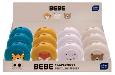 Zdjęcie produktu dla Temperówka podwójna z poj. BB Friends (12szt) - INTERDRUK