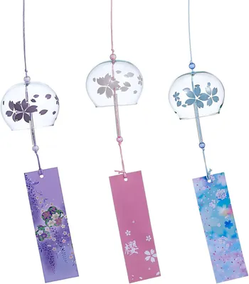 Produktbild von Japanisches Windspiel Set 3-teilig, Fisch Hängedeko, für Garten