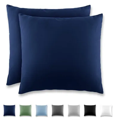 Productafbeelding van Set van 2 Microfiber Kussenhoezen 80x80 cm Donkerblauw