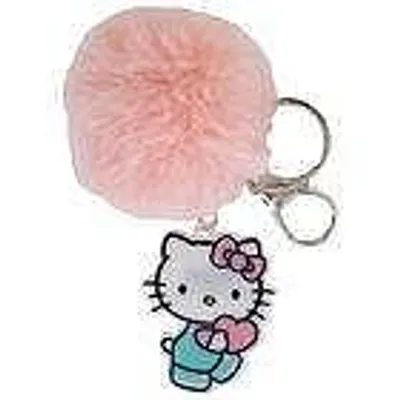 Obrázek produktu pro Klíčenka Hello Kitty s chlupatou bambulkou