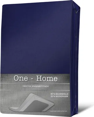 Produktbild von Spannbettlaken FROTTEE 180x200 cm - 200x200 cm navy blau Spannbetttuch Bettlaken