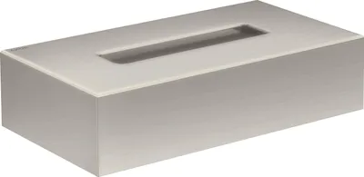 Produktbild von hansgrohe Kosmetikbox Axor Uni. Circular 265x145mm, Wandmontage, Edelstahl-Optik
