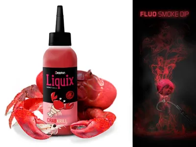 Obrázek produktu pro Delphin Fluo Dip D Snax Liquix 100 ml Krab Krill