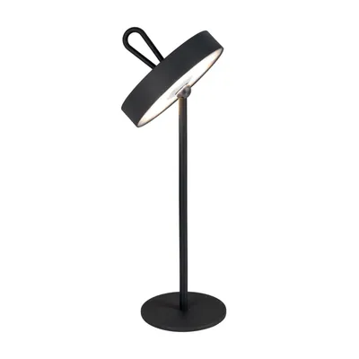 Obrázok produktu pre Vonkajšia stolová lampa LED, čierna, nabíjateľná batéria, dotykový stmievač, H 35 cm
