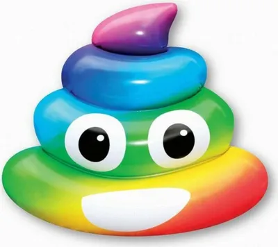 Obrázek produktu pro Nafukovací matrace Rainbow Poo (107 x 121 x 26 cm)