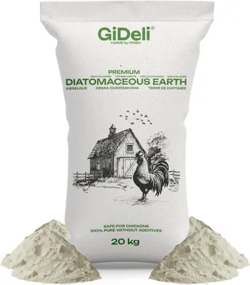 Obrázok produktu pre GiDeli Diatomaceous earth 20 kg - Čistý prášok diatomaceous earth pre kurčatá a podstielku