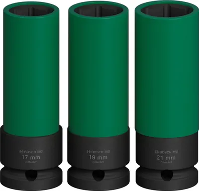 Productafbeelding van PRO impact sleutelset met PET-beschermhoezen, 1/2 inch, extra diep, 3-delig