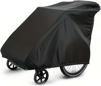 Imagen del producto de Funda protectora para carro de bicicleta - 210D Oxford - Impermeable - Protección UV - Negra