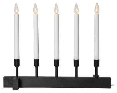 Produktbild von Star Trading 214-36, Leichte Dekorationsfigur, Schwarz, Weiß, 5 Glühbirne(n), E10, 15 W