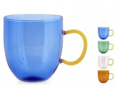Immagine prodotto di H&H Set 4 Tazze Plump In Vetro Borosilicato Cc 480