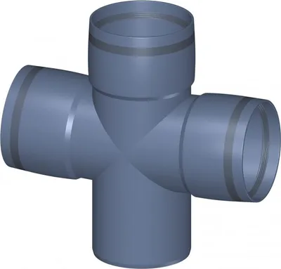 Produktbild von PoloPlast POLO KAL XS Doppelabzweig DN 90/90/90, 87,5 Grad, Horizontal