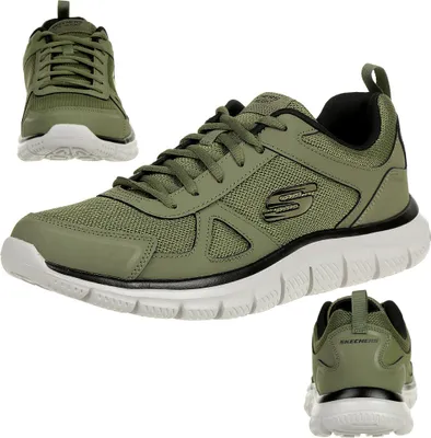 Produktbild von Skechers Track - Scloric - Olive / Schwarz Leder/Synthetik Größe: 43 Normal