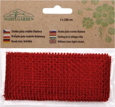 Image de Ruban JUTA rouge largeur 5cm longueur 2m