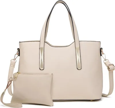 Image de Miss Lulu Femme Sac à main Shopper Sac à bandoulière Set Medium Noir