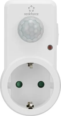 Immagine prodotto di Renkforce 1588385 Adattatore a spina PIR rilevatore di movimento 120° Bianco IP20 (1588385)