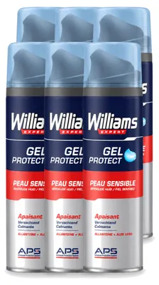 Produktbild von 6 x Williams Expert Scheergel für empfindliche Haut - 200 ml - Vorteilspackung - 6 Stücke