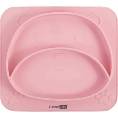 Produktbild von FreeON Silikonteller Teddybär, rosa