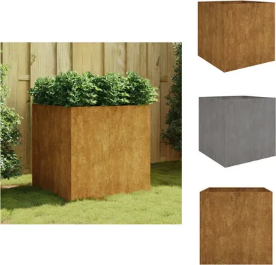 Immagine prodotto di vidaXL Fioriera 80x80x80 cm in acciaio corten - Vasi da fiori e fioriere
